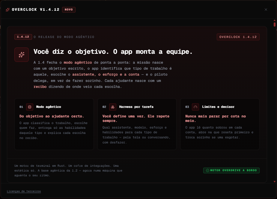 Janela de novidades da 1.4.12 aberta